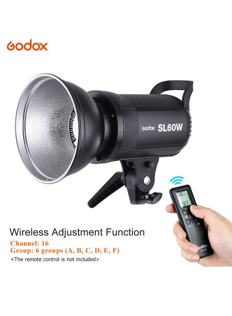 جودوكس جهاز إضاءة LED فيديو عالي القدرة Godox SL-60W بقوة 60 وات ودرجة حرارة لون 5600K مع قاعدة Bowens لاستوديو التصوير الفوتوغرافي وتسجيل الفيديو - الإصدار الأبيض - Image 1