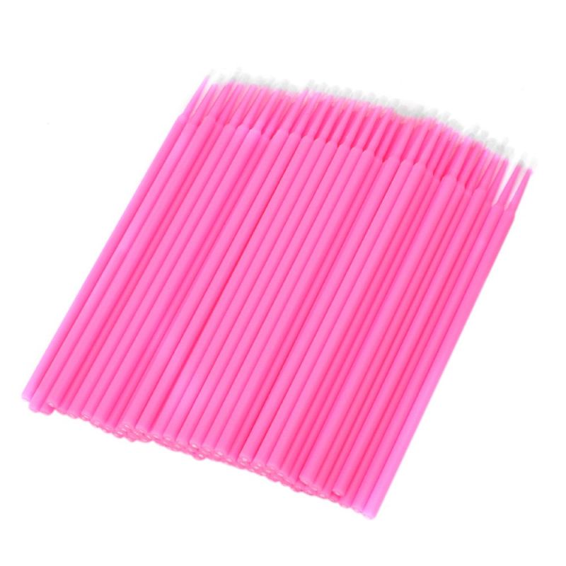 Bendable Tattoo Swabs: Pink Eco-Friendly Plastic, No Fuzz, Precise Application Makeup Applicators - Fiber Tip Detailing Tools for Professional Tattoo Artists and Makeup Enthusiasts - Image 1