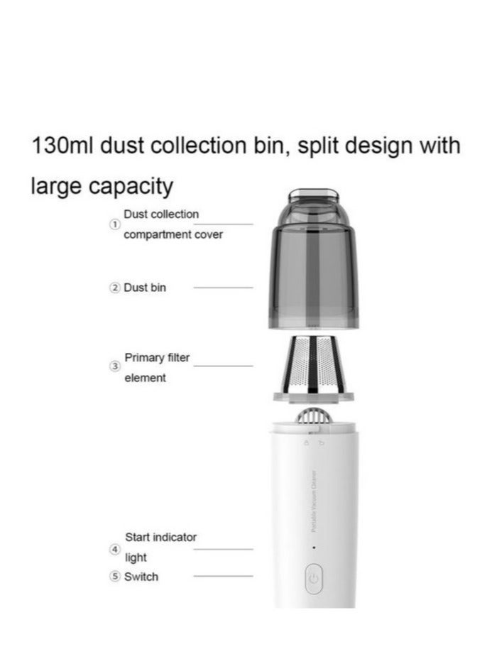 ARNOTEC Portable Car Vacuum Cleaner Air Duster Compact, Low Noise, Type-C Fast Charge Handheld Vacuum for Keyboard, Travel, Boats, Pet  - Image 3