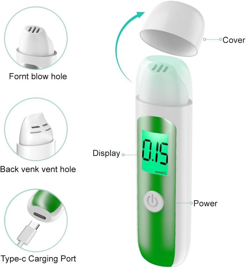 Ueecool Ketone Breath Meter Digital Ketosis Tester Accurate Measurement Help Monitor Your Weight  KetosismoolL - Image 5