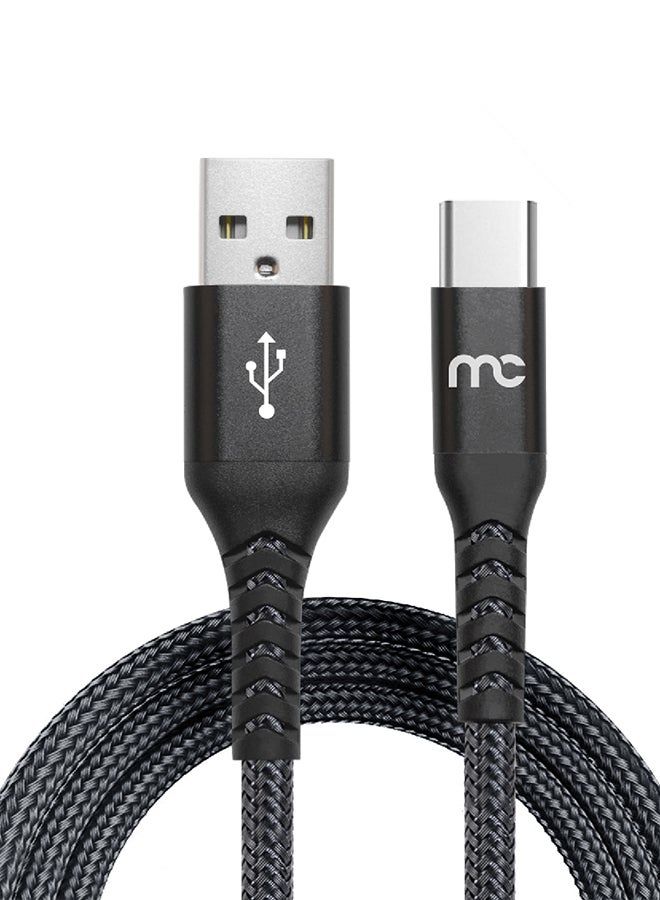 ماي كاندي كابل شحن ومزامنة بيانات من USB A إلى Type C أسود - Image 2