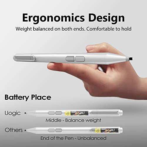 Uogic Pen for Microsoft Surface, 90-Day Battery Life, Smooth Writing, Palm Rejection, 1024 Levels Pressure, Flex & Soft HB Nib, for Surface (Pro, Studio, Book, Laptop, Go) - Image 3