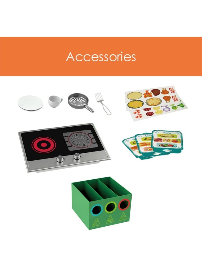 Hape طقم مطبخ هابي ديلوكس مع قلاية هوائية (10 قطع) - Image 3