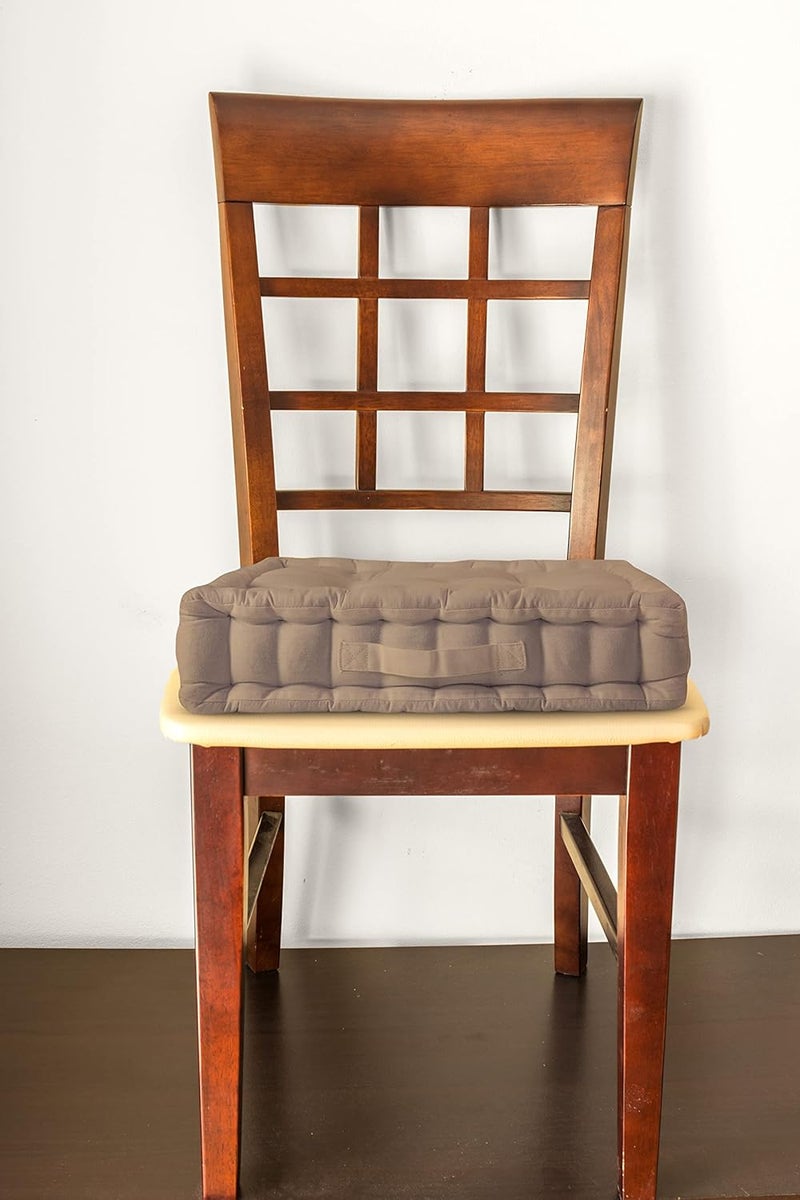 Encasa XO وسادة أرضية مربعة 40x40x8 سم | قماش مصبوغ صلب | وسادة كرسي مملوءة بالألياف الدقيقة ناعمة ومريحة للجلوس، التأمل، اليوغا | وسادة مقعد كبيرة للأرض، للاستخدام الداخلي/الخارجي - Image 4