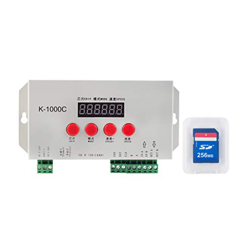 BTF-LIGHTING BTFLIGHTING K1000CT1000S Updated WS2812B WS2815 SK6812 WS2811 WS2801 LED Strip LED Matrix LED String 1536 Pixels Controller DC524V Addressable Programmable Controller with SD Card - Image 1