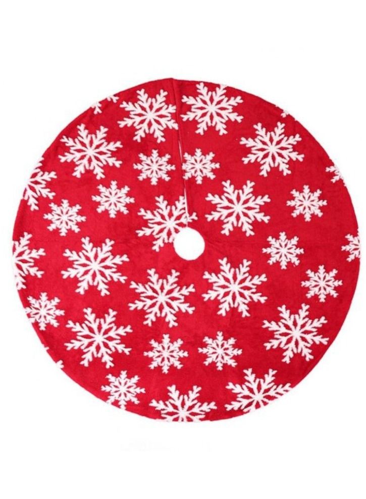 ACLIX Christmas Decorative  Tree Skirt Red White 90cm - Image 1