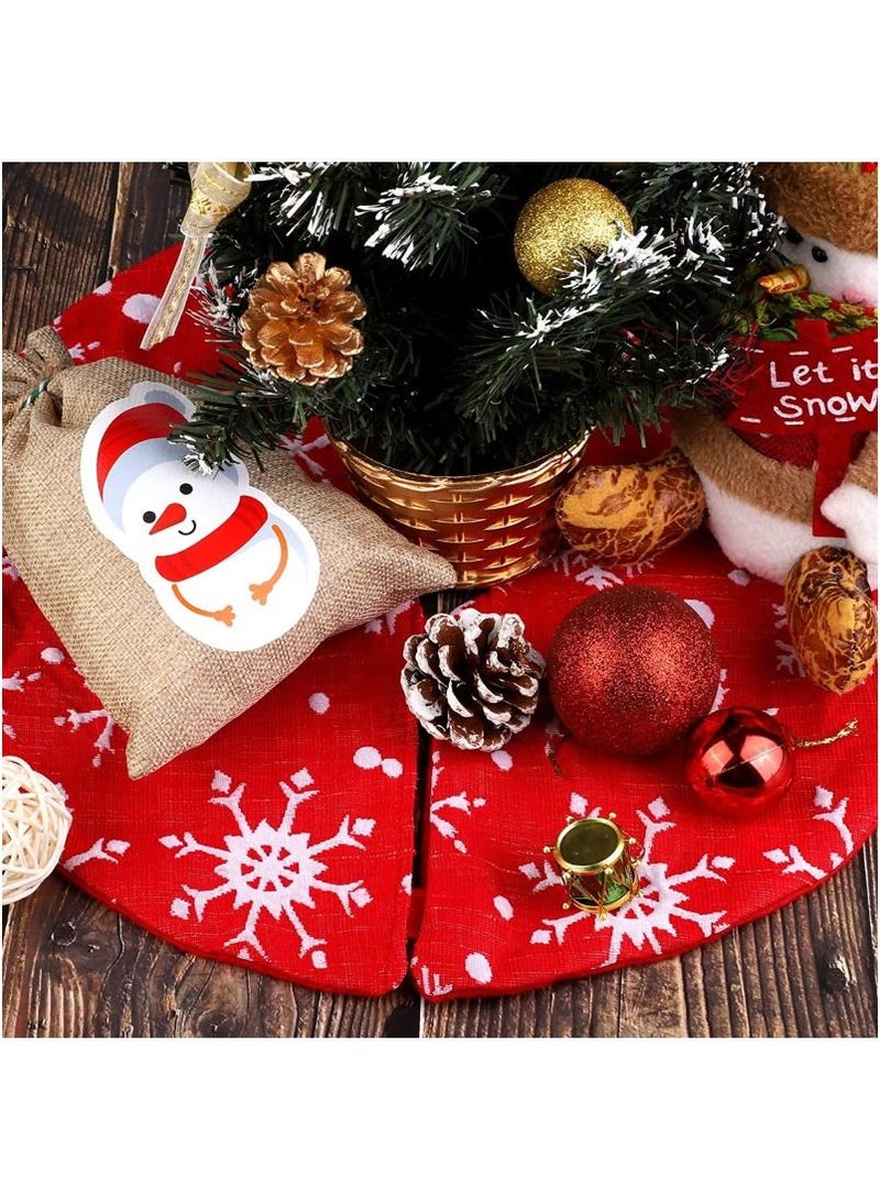 ACLIX Christmas Decorative  Tree Skirt Red White 90cm - Image 2