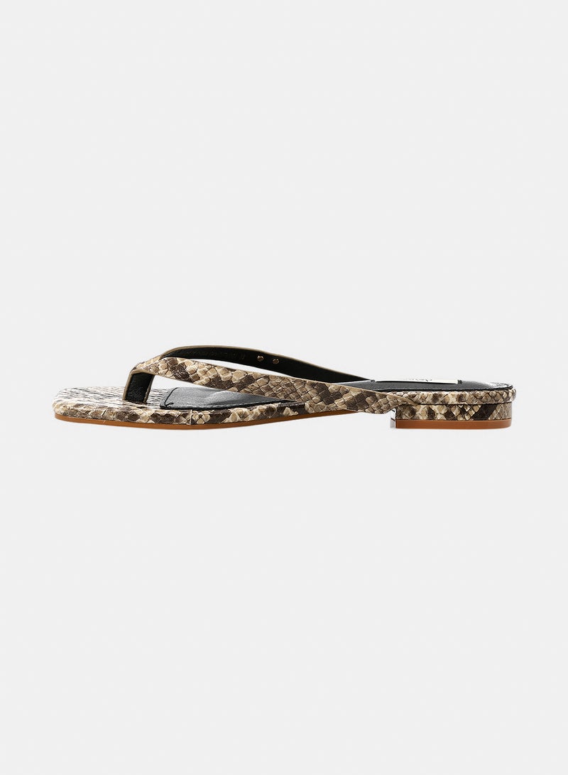 Dejavu Shoes FAN-DJTX-004  Thong Leather Flip Flop For Women - Image 4