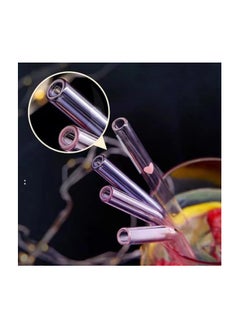Generic Colorful Glass straw 4 pcs + 1 Brush for Cleaning, heat resistant Shalimo, Reusable Shalimo , glass drinking tube, non-disposable Shalimo  - Image 2