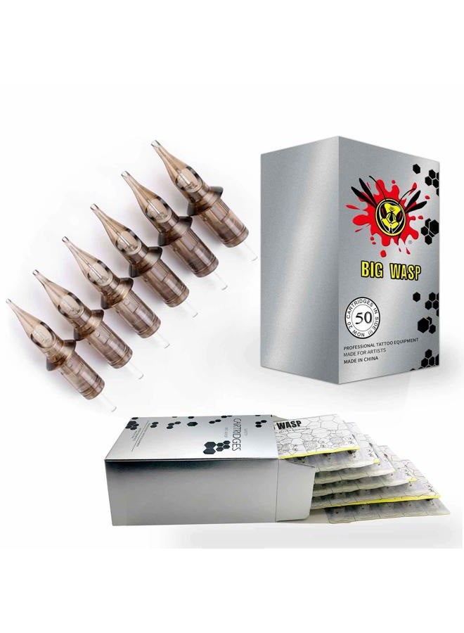 BIGWASP (3rd Gen) 50pcs Assorted Disposable Cartridge Tattoo Needles Round Shader Mixed 3RS 5RS 7RS 9RS 11RS (#12 Standard RS) - Image 1