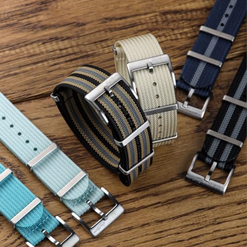 WatchGecko Ridge Military Nylon Watch Strap. Navy Bond 22mm. Rugged, Quick-Drying and Secure Replacement Wristwatch Strap for Outdoor Activities. - Image 5