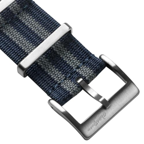 WatchGecko Ridge Military Nylon Watch Strap. Navy Bond 22mm. Rugged, Quick-Drying and Secure Replacement Wristwatch Strap for Outdoor Activities. - Image 2
