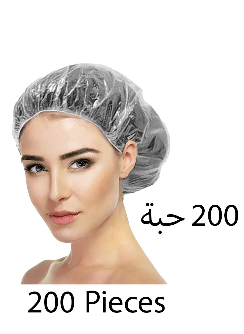 قبعات استحمام للاستعمال مرة واحدة مكونة من 200 قطعة، مقاومة للماء - Image 1