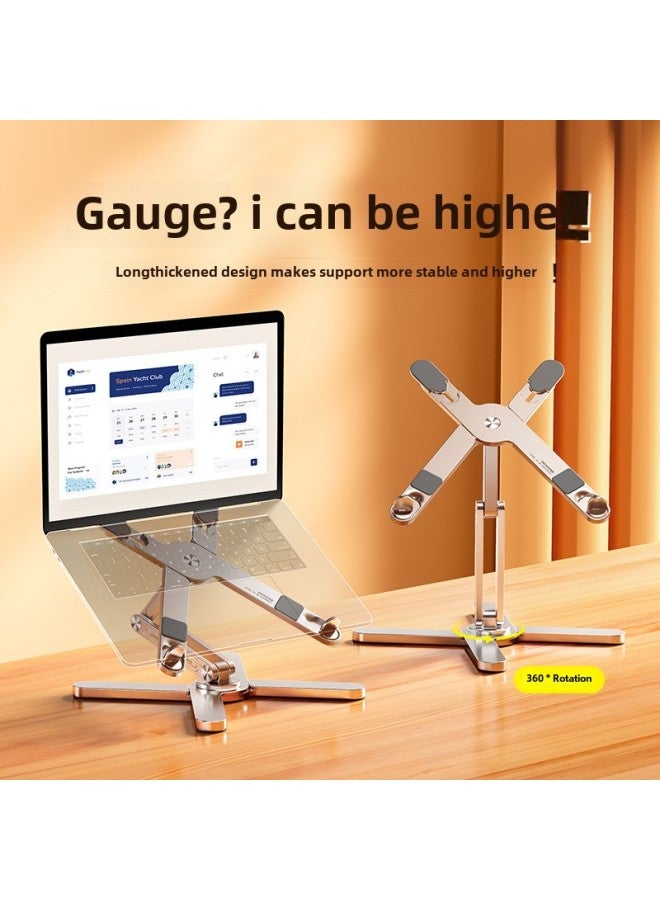 Mai Cong MCHOSE Aluminum Alloy Rotating Bracket Double Baffle N86 Customable Bracket X-Type Sci-Fi Style Notebook Bracket-Color:Silver Two-speed Version  - Image 2