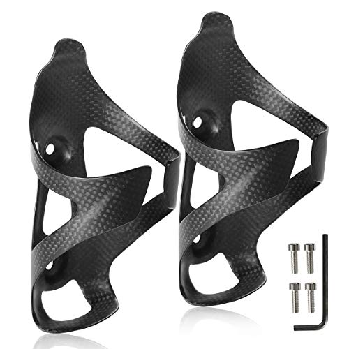 Gazeer 2 Pack Ultra-Light Full Carbon Fiber Water Bottle Cage, Bike Water Bottle Holder Brackets for Road & Mountain Bike - Image 1