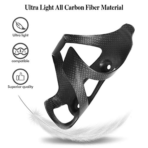 Gazeer 2 Pack Ultra-Light Full Carbon Fiber Water Bottle Cage, Bike Water Bottle Holder Brackets for Road & Mountain Bike - Image 4