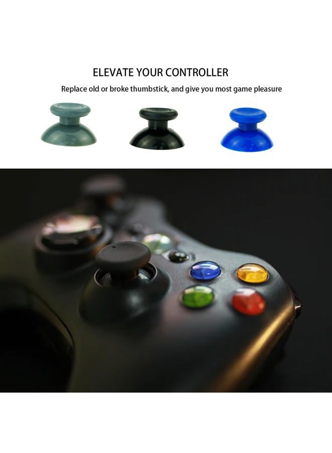 CTHTBZ 8PCS 3D Replacement Joystick Analog Caps Thumb Stick Thumbsticks for Xbox 360 Controller, with Screwdriver Tweezer Open Tool (Blue) - Image 3