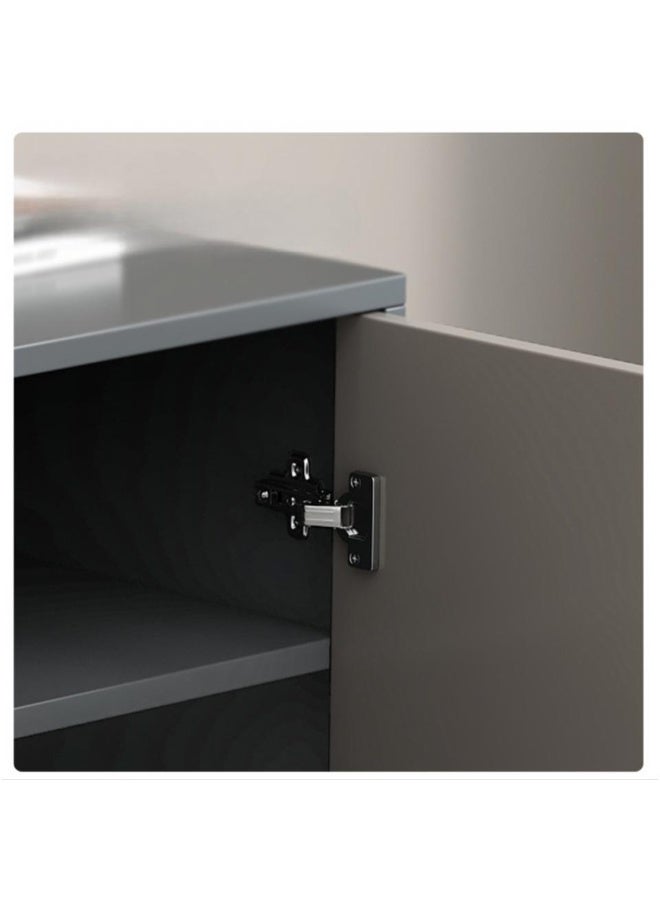 اليسا خزانة أحذية فاخرة بنمط حجري مع 4 أبواب ودرجين - منظم تخزين أحذية متعدد الطبقات مقاوم للغبار ومرتفع على أرجل معدنية للمدخل والمنزل - Image 4