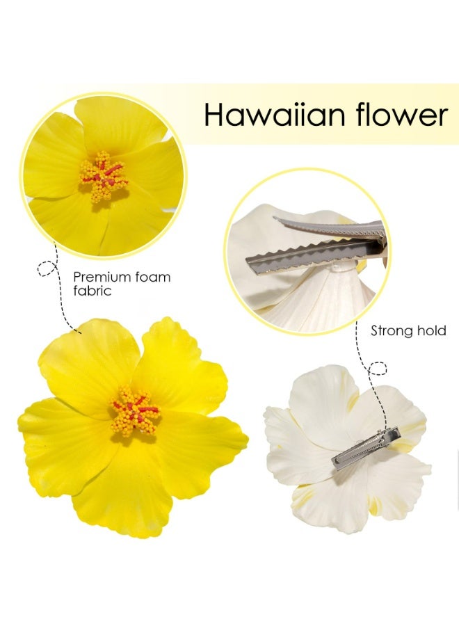 LUMYA 6 Pcs Hawaiian Flower Hair Clips, Tropical Plumeria Barrettes, Summer Vacation Beach Accessories for Women Girls Hair Decoration - Image 4