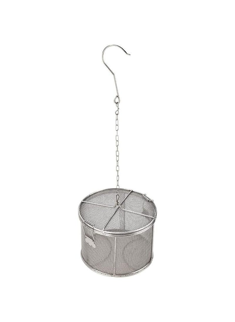 Beauenty - Large Capacity Stainless Steel Extra Fine Mesh Spice and Tea Infuser Strainer with Extended Chain Hook for Brewing Loose Leaf Tea and Seasonings, 5.52 x 3.94 inches. - Image 1