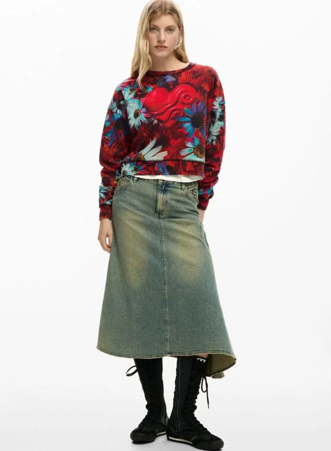 ديسيجوال سترة قلب مطبوعة