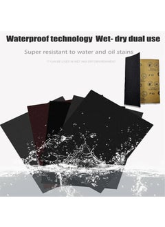 Malfah Enterprises Malfah Water Sanding Paper P 60 Wet or Dry Sand Paper Abrasive Paper Sheets Sanding Automotive Woodworking Furniture Metal Finishing Hand Sand Block Sander 10 Pcs  - Image 2