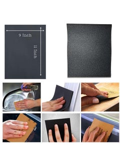 Malfah Enterprises Malfah Water Sanding Paper P 60 Wet or Dry Sand Paper Abrasive Paper Sheets Sanding Automotive Woodworking Furniture Metal Finishing Hand Sand Block Sander 10 Pcs  - Image 3