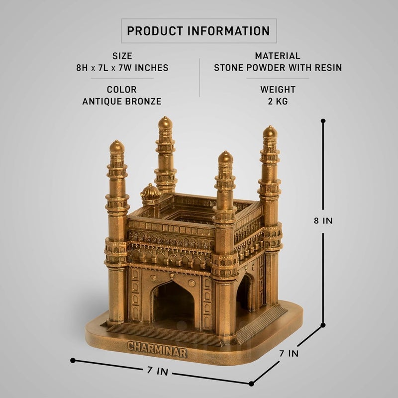 SILAII Charminar Monumental Sculpture Iconic Hyderabad Landmark Stunning Home Decor Souvenir Piece - Image 2