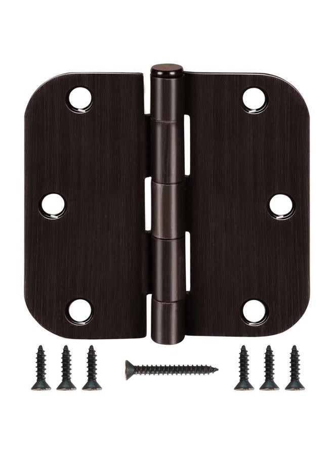 KIW 18 Pack Interior Door Hinges Oil Rubbed Bronze Door Hinges 3.5 Inch Rounded 5/8 Radius 3 1/2 Door Hinge Door Accessories Door Hardware Residential Bedroom Standard Flart Hinges for Doors Indoor 3 ½" - Image 1