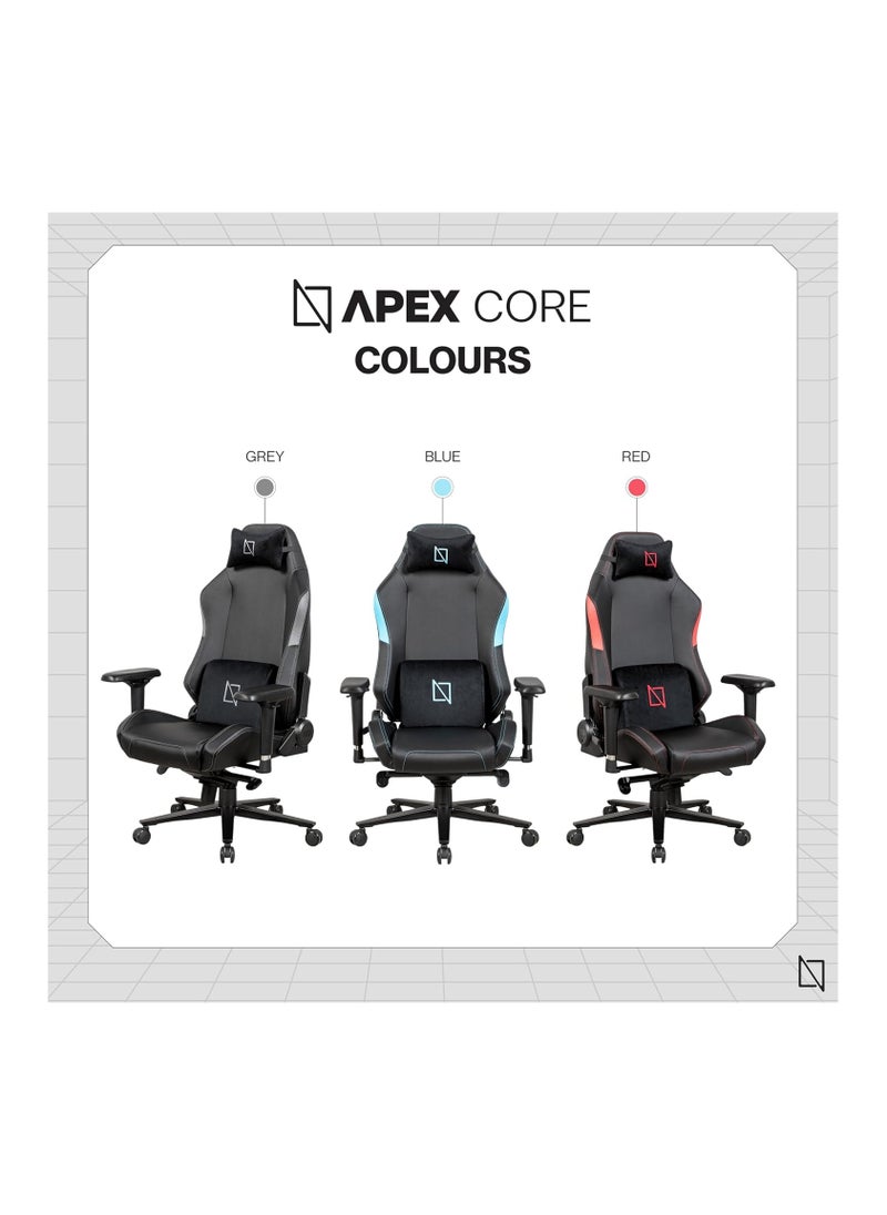 NAVODESK Navodesk APEX CORE Ergonomic Gaming Chair with Lumbar and Memory Foam Headrest Pillow Computer Gaming Chair with Armrest Cloud Leather GREY  - Image 5