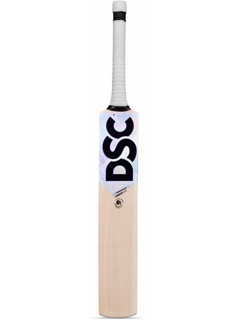DSC Condor Scud Kashmir Willow Cricket Bat for Leather Ball | Size-5 | Light Weight | Ready to Play| Free Cover - Image 1