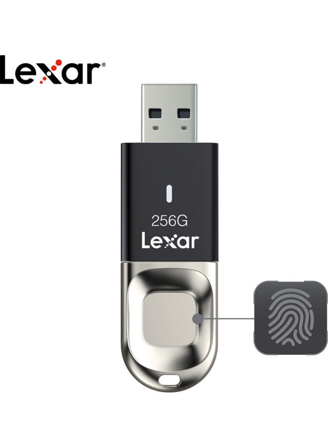 ليكسار فلاش درايف F35 بتصميم محرك أقراص بوصلة USB3.0 وجسم من المعدن مع تشفير ببصمة الإصبع 256 GB - Image 2