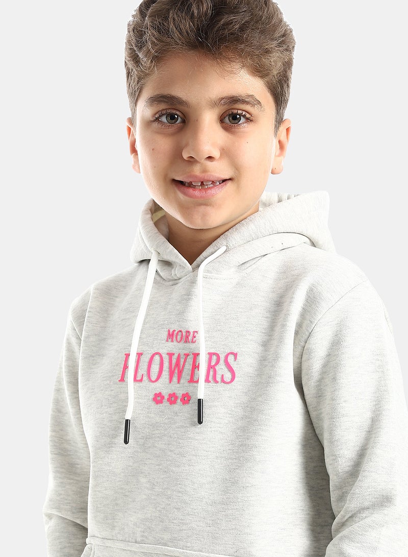 Andora Light Grey Sweatshirt Long Sleeves Printed pattern - Image 5