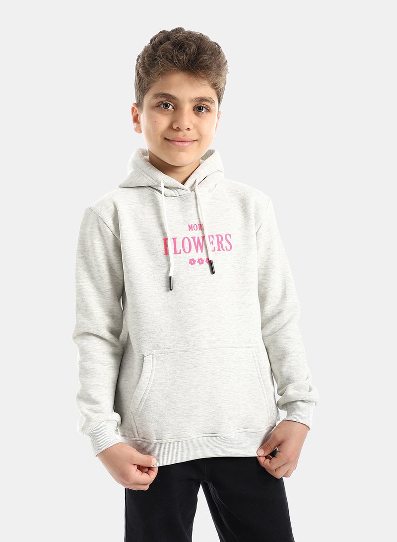 Andora Light Grey Sweatshirt Long Sleeves Printed pattern - Image 1