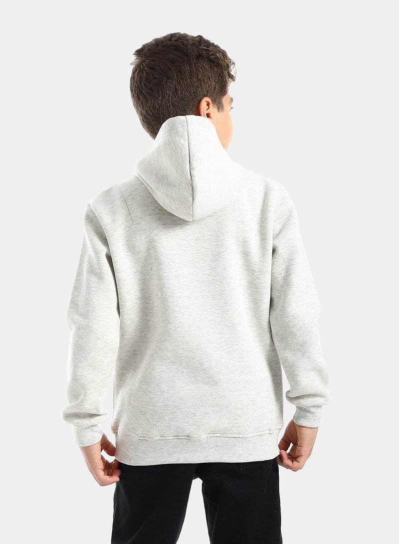 Andora Light Grey Sweatshirt Long Sleeves Printed pattern - Image 3