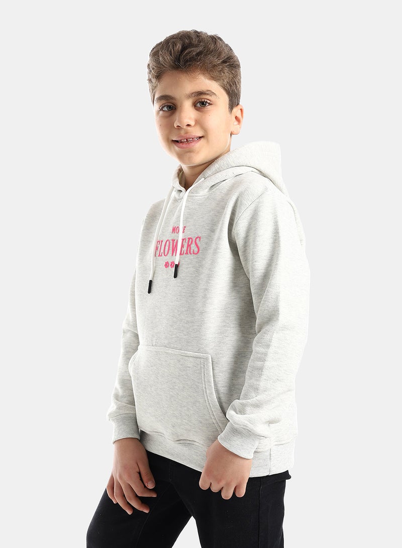 Andora Light Grey Sweatshirt Long Sleeves Printed pattern - Image 2