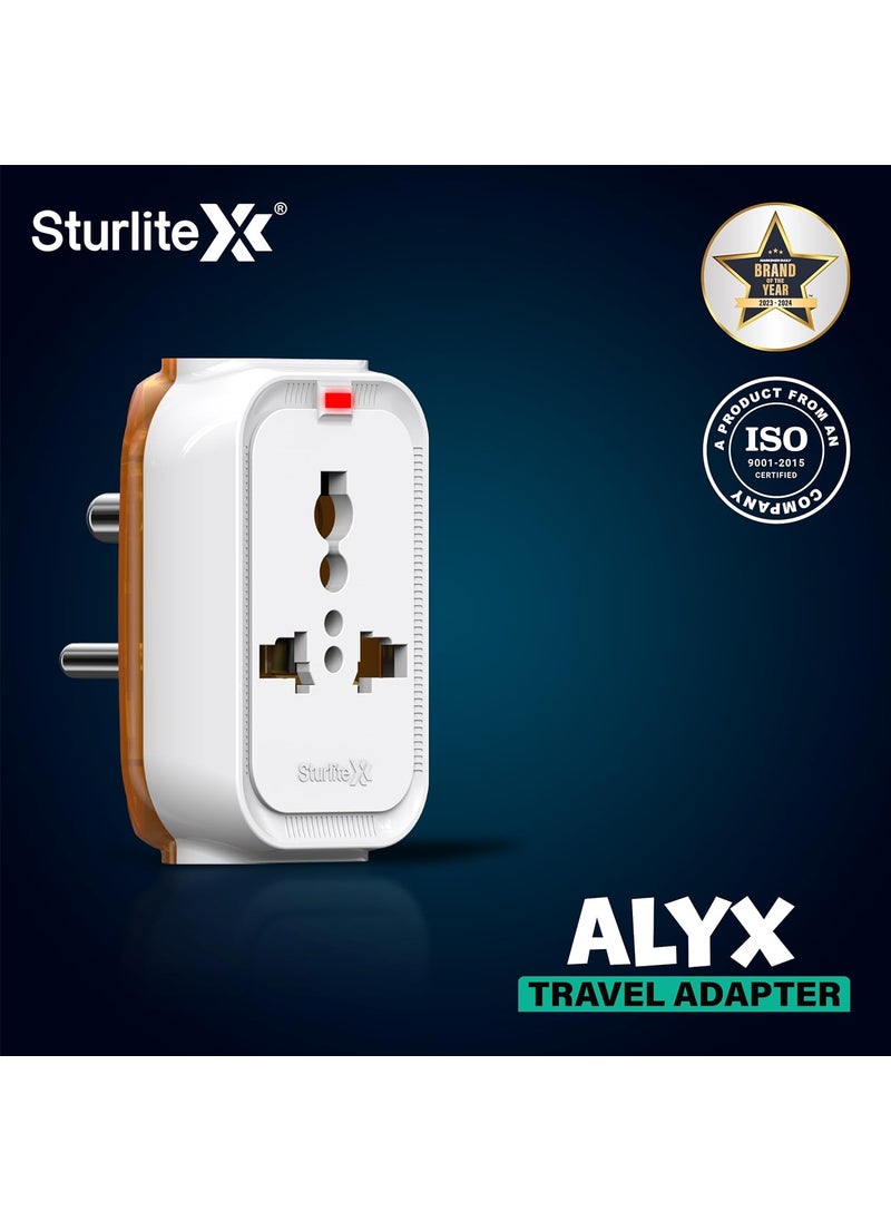 Sturlite Sturlite Alyx 3 Pin Plug Universal AC Travel Adapter ABS Strong Body Socket Pack of 2  - Image 3