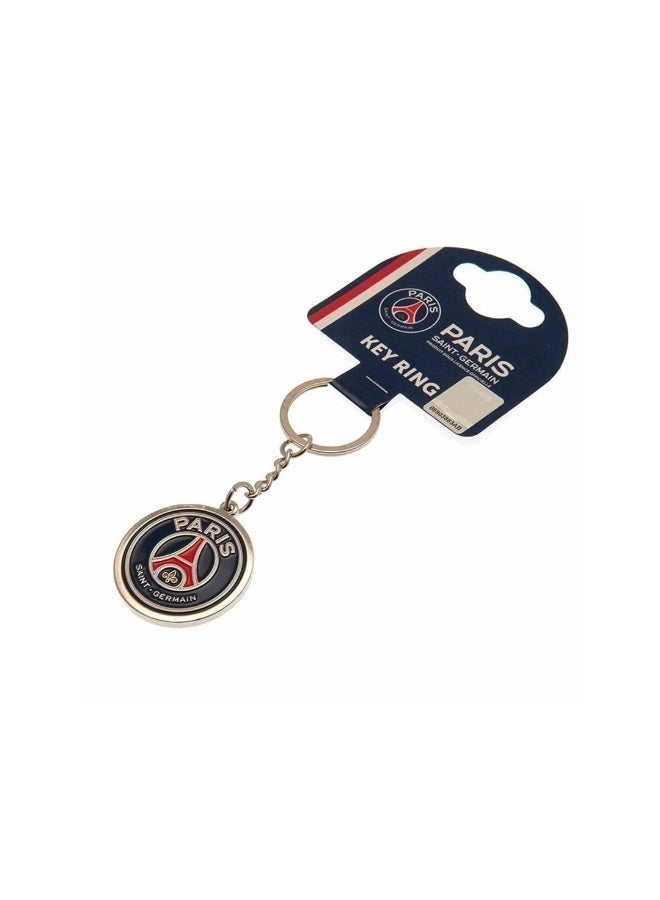 PSG Paris Saint-Germain Crest Keyring - Image 1