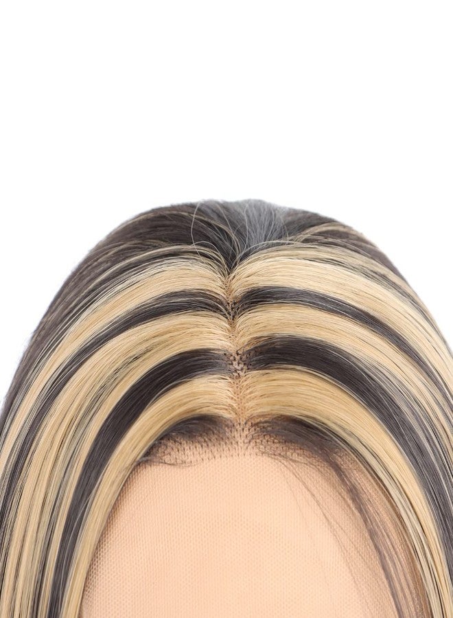 Rapidsflow® Front Lace Women Wigs Natural Hair For Full Head/Front lace Hair Wigs For Women 32 inch (Straight Golden Highlights) - Image 2