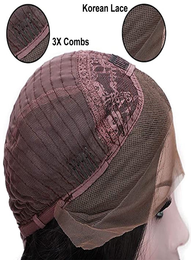 Rapidsflow® Front Lace Women Wigs Natural Hair For Full Head/Front lace Hair Wigs For Women 32 inch (Straight Golden Highlights) - Image 3