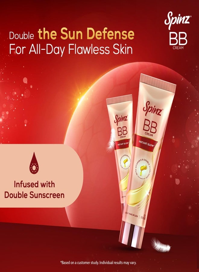 Spinz BB Cream | Instant Glow, Even Skin Tone & Natural Coverage | Lightweight, Non-Sticky Mousse Formula | With Vitamin E and Double Sunscreen Protection (29g) Pack of 2 - Image 5