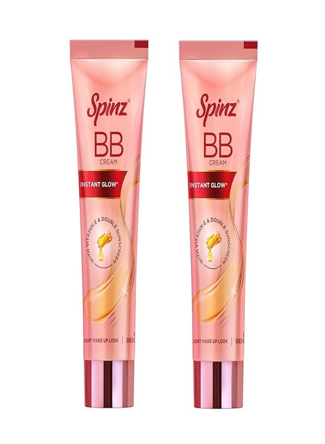 Spinz BB Cream | Instant Glow, Even Skin Tone & Natural Coverage | Lightweight, Non-Sticky Mousse Formula | With Vitamin E and Double Sunscreen Protection (29g) Pack of 2 - Image 1