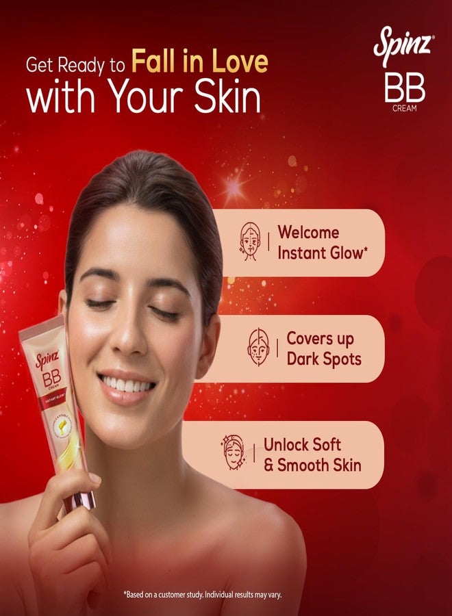 Spinz BB Cream | Instant Glow, Even Skin Tone & Natural Coverage | Lightweight, Non-Sticky Mousse Formula | With Vitamin E and Double Sunscreen Protection (29g) Pack of 2 - Image 3