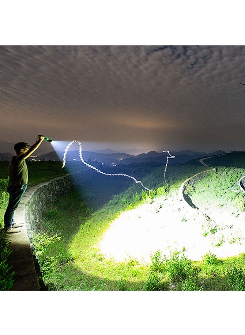 مصباح LED قابل للشحن، 10000 لومن عالي السطوع، 5 وضعيات قابلة للتكبير، مقاوم للماء للتخييم والأنشطة الخارجية والطوارئ - Image 5