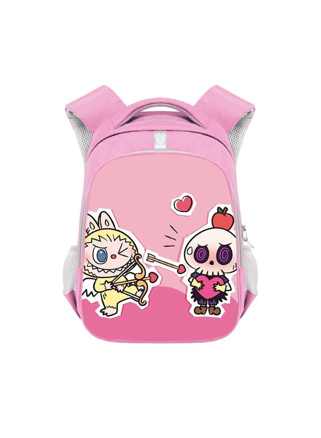 Labubu Backpack Student Large Capacity High-end Backpack Children's Wear-resistant Polyester Backpack 36*26*13CM - Image 1