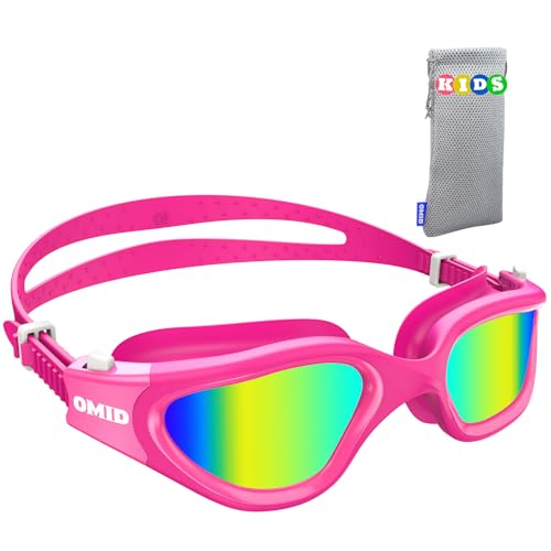 OMID Kids Swim Goggles, P2mini Polarized Swimming Goggles Comfortable for Age 6-14 - Image 1