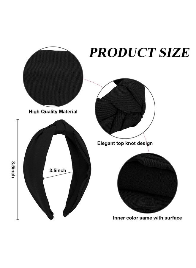 ACO-UINT Black Headband For Women And Large Hair Claw Clip Set Nonslip Knotted Headbands Womens Headband Thick Hairbands Hair Claws Wide Headbands Hair Accessories For Women Girls - Image 2