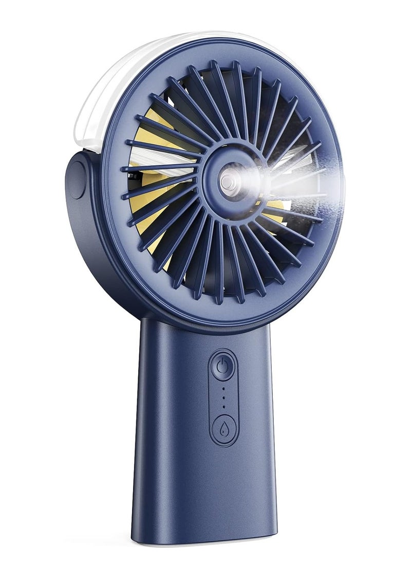 general Misting Fan Portable Handheld Fan, 4000mAh Hand Held Mist Fan Rechargeable Power Bank, 90° Adjustable Small Mister Fan, Personal Cooling Water Spray Fan - Image 1