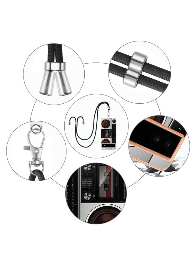 Zaboon Case For Google Pixel 6a Electroplating Dual-side IMD Phone Case with Lanyard - Image 4