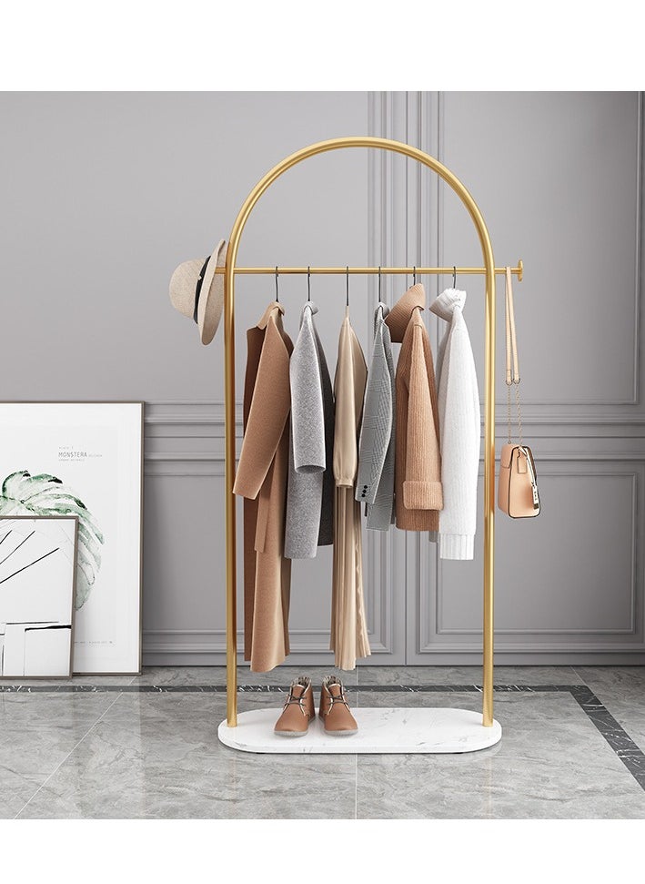Y&D Metal Arch Coat Rack Freestanding with Heavy Stable Marble Base Sturdy Coat Rack Stand for Clothes/Bags/Hats Gold Color Coat Rack Stand for Entryway Bedroom Office Narrow Place  - Image 2